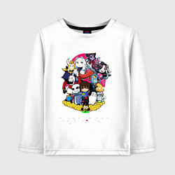 Лонгслив хлопковый детский UNDERTALE, цвет: белый