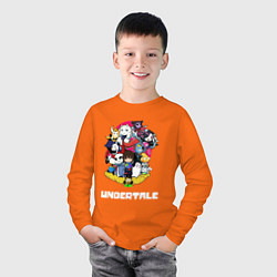Лонгслив хлопковый детский UNDERTALE, цвет: оранжевый — фото 2