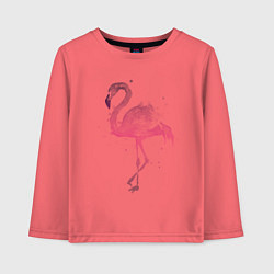 Лонгслив хлопковый детский Flamingo, цвет: коралловый