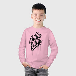 Лонгслив хлопковый детский BILLIE EILISH, цвет: светло-розовый — фото 2