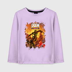 Лонгслив хлопковый детский DOOM, цвет: лаванда