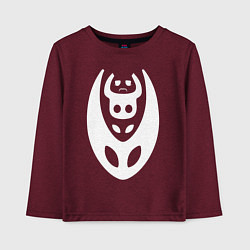 Лонгслив хлопковый детский Hollow Knight, цвет: меланж-бордовый