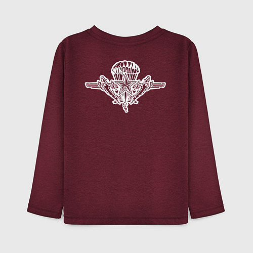 Детский лонгслив ВДВ двусторонняя / Меланж-бордовый – фото 2