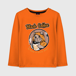 Детский лонгслив Black Coffee Cat