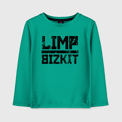 Лонгслив хлопковый детский LIMP BIZKIT, цвет: зеленый