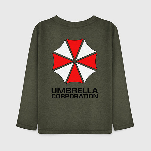 Детский лонгслив UMBRELLA CORP / Меланж-хаки – фото 2