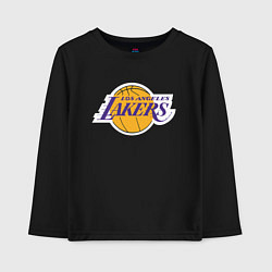 Лонгслив хлопковый детский LA LAKERSспина, цвет: черный