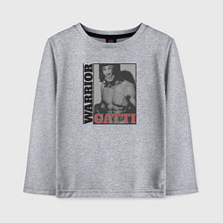 Лонгслив хлопковый детский Warrior Gatti, цвет: меланж