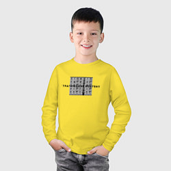Лонгслив хлопковый детский Трагический контент, цвет: желтый — фото 2