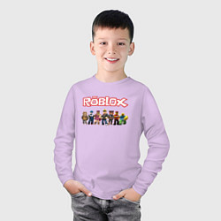 Лонгслив хлопковый детский ROBLOX, цвет: лаванда — фото 2