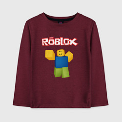 Лонгслив хлопковый детский ROBLOX, цвет: меланж-бордовый
