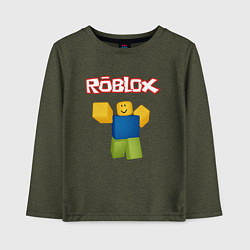 Лонгслив хлопковый детский ROBLOX, цвет: меланж-хаки
