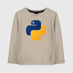 Лонгслив хлопковый детский Python, цвет: миндальный