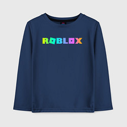 Лонгслив хлопковый детский ROBLOX, цвет: тёмно-синий