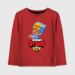 Лонгслив хлопковый детский BRAWL STARS SANDY, цвет: красный