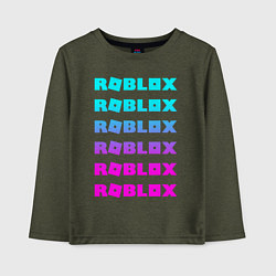 Лонгслив хлопковый детский ROBLOX, цвет: меланж-хаки
