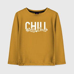 Лонгслив хлопковый детский Chill, цвет: горчичный