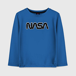 Лонгслив хлопковый детский NASA, цвет: синий