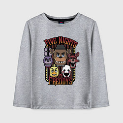 Лонгслив хлопковый детский FIVE NIGHTS AT FREDDYS, цвет: меланж