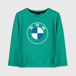 Лонгслив хлопковый детский BMW LOGO 2020, цвет: зеленый
