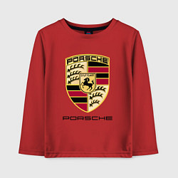 Лонгслив хлопковый детский PORSCHE, цвет: красный
