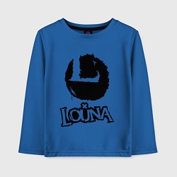 Лонгслив хлопковый детский Louna, цвет: синий