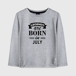 Детский лонгслив Legends are born in july
