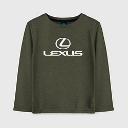 Лонгслив хлопковый детский LEXUS, цвет: меланж-хаки