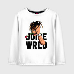 Лонгслив хлопковый детский Juice WRLD, цвет: белый