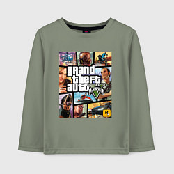 Лонгслив хлопковый детский GTA5, цвет: авокадо