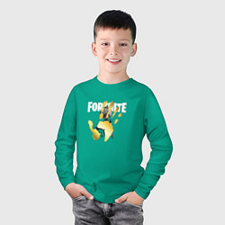 Лонгслив хлопковый детский Fortnite, цвет: зеленый — фото 2