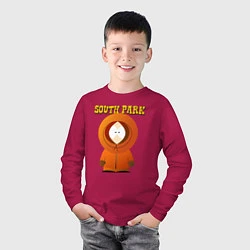 Лонгслив хлопковый детский ЮЖНЫЙ ПАРК, цвет: маджента — фото 2