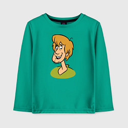 Лонгслив хлопковый детский Shaggy, цвет: зеленый