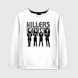 Лонгслив хлопковый детский The killers, цвет: белый