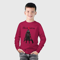 Лонгслив хлопковый детский Bloodborne, цвет: маджента — фото 2