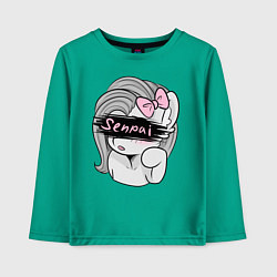 Лонгслив хлопковый детский Senpai, цвет: зеленый