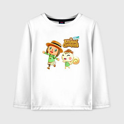 Лонгслив хлопковый детский Animal Crossing, цвет: белый