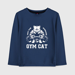 Лонгслив хлопковый детский GYM Cat, цвет: тёмно-синий