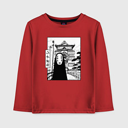 Лонгслив хлопковый детский No-Face Spirited Away Ghibli, цвет: красный