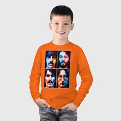 Лонгслив хлопковый детский THE BEATLES, цвет: оранжевый — фото 2