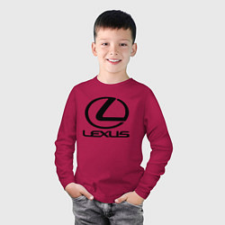 Лонгслив хлопковый детский LEXUS, цвет: маджента — фото 2