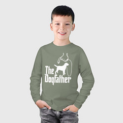 Лонгслив хлопковый детский The Dogfather - пародия, цвет: авокадо — фото 2