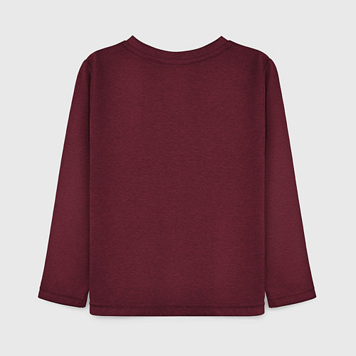 Детский лонгслив Мать Лабрадоров / Меланж-бордовый – фото 2