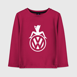 Лонгслив хлопковый детский Volkswagen Girl Z, цвет: маджента