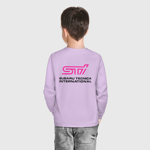 Детский лонгслив SUBARU STI спина Z / Лаванда – фото 4