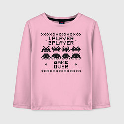 Лонгслив хлопковый детский Player, цвет: светло-розовый