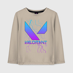 Лонгслив хлопковый детский VALORANT, цвет: миндальный