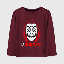 Лонгслив хлопковый детский La Resistenicia, цвет: меланж-бордовый