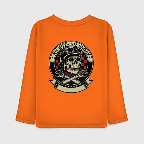 Детский лонгслив No guts no glory / Оранжевый – фото 2