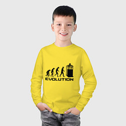 Лонгслив хлопковый детский Tardis evolution, цвет: желтый — фото 2